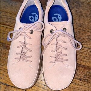 Birkenstock Soft Pink Suede Sneakers